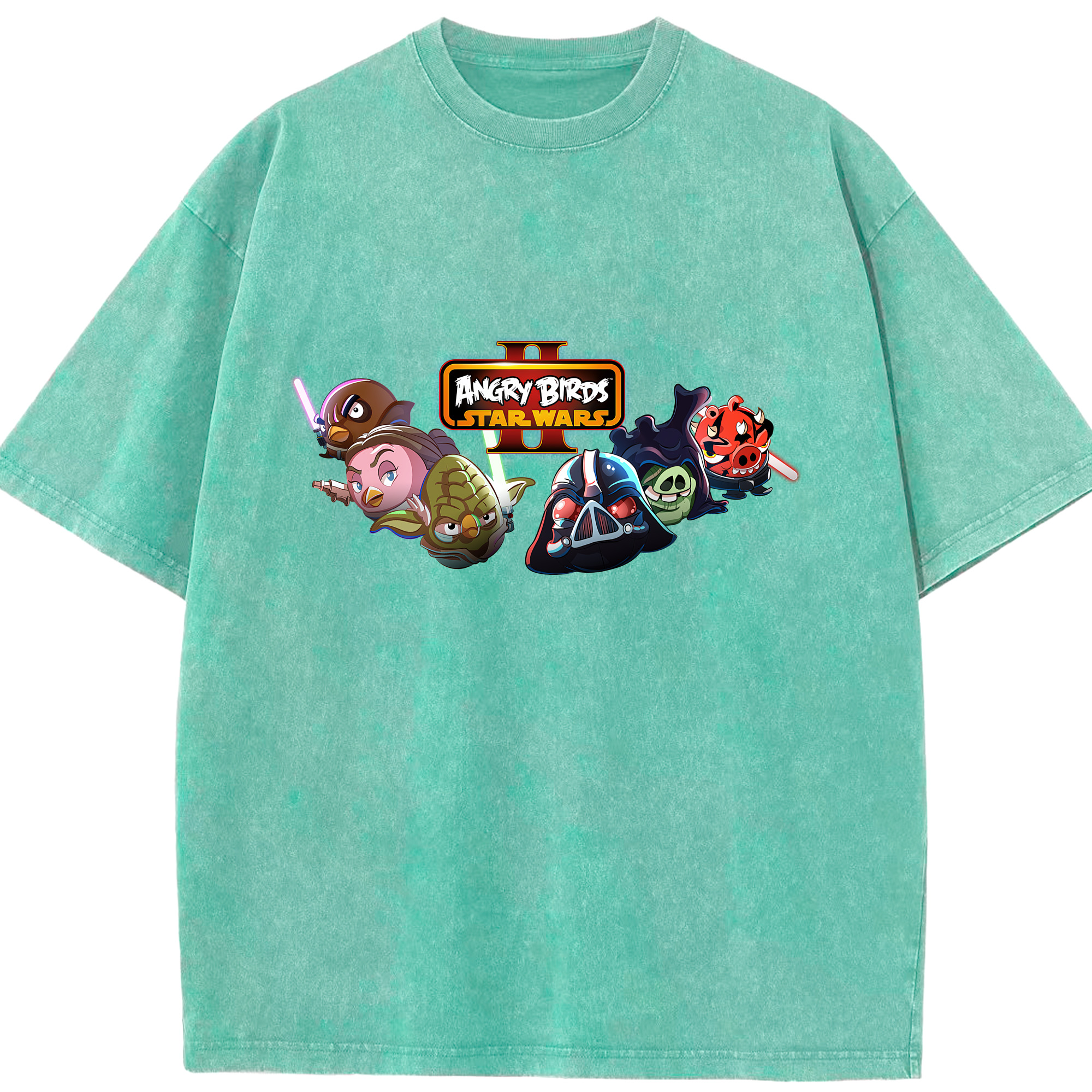 （画像用） Angry Birds アングリーバード 綿100% ヴィンテージ風 半袖Tシャツ（フロントプリント）